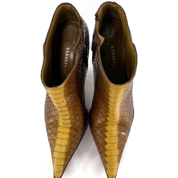 Kenneth Cole Snake Pattern Ankle Boots Size 8.5M - Picture 8 of 12